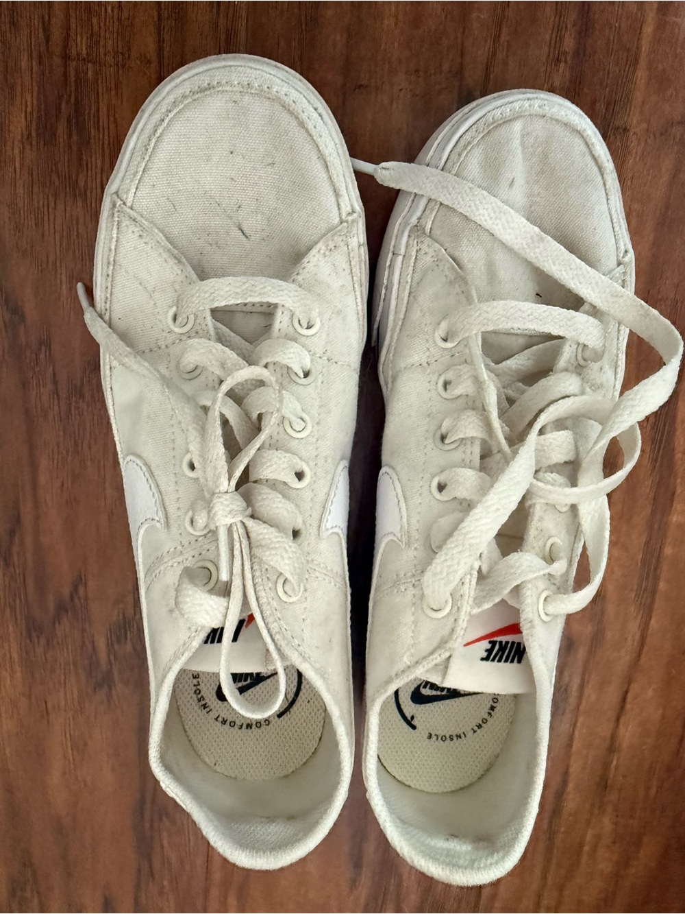 Nike Women's White Canvas Low-Top Sneakers